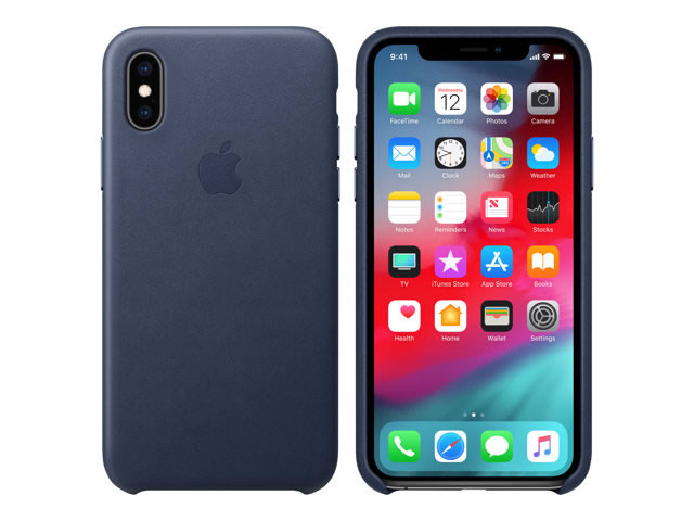 Iphone Xs Leather Case Midnight Blue